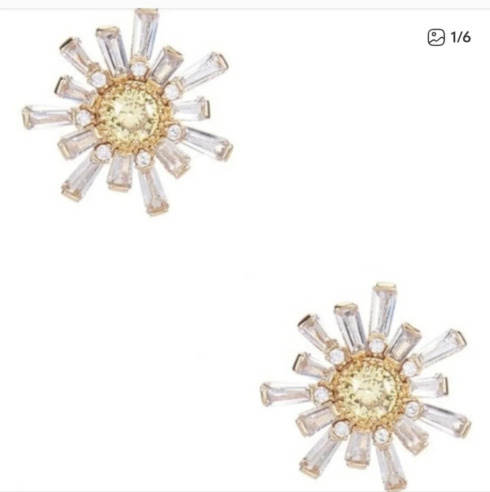 NWT Kate Spade Sunny Studs - Gold/Clear/Yellow